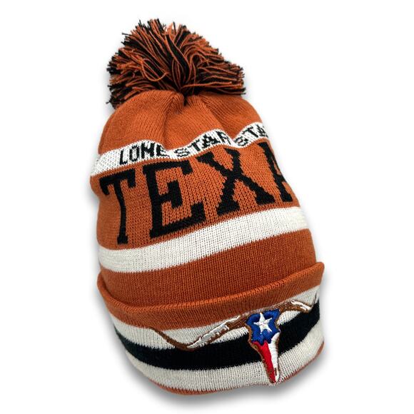 Texas Lone Star State Long Beanie Double Layered Pom Winter Snowboard Ski Hat - Picture 6 of 7